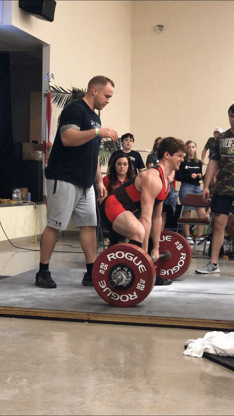 Stephen lifting at competition