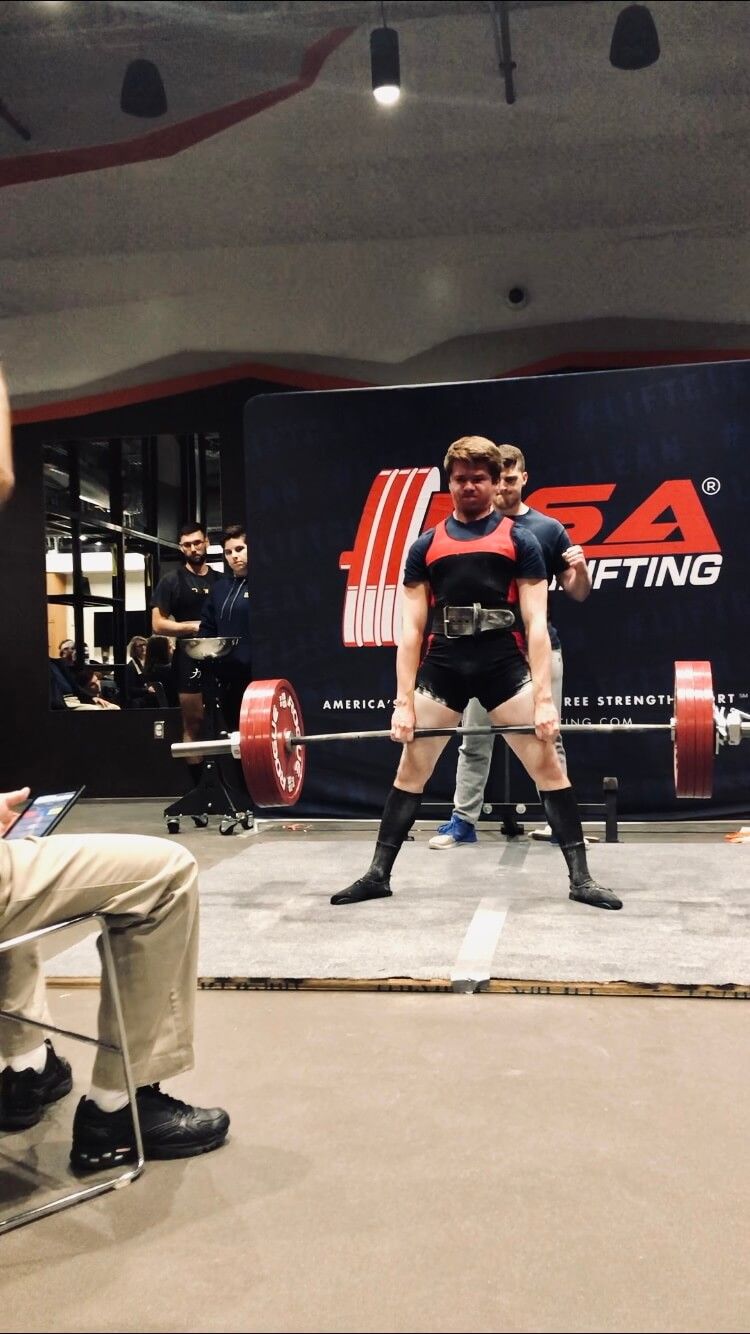 Stephen lifting at competition